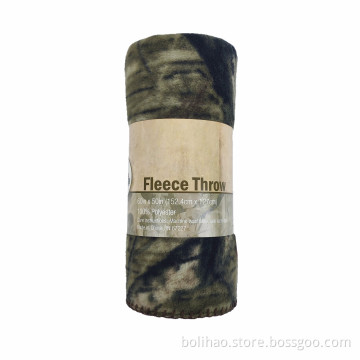 two side brushed one side antipilling printed polar fleece blanket